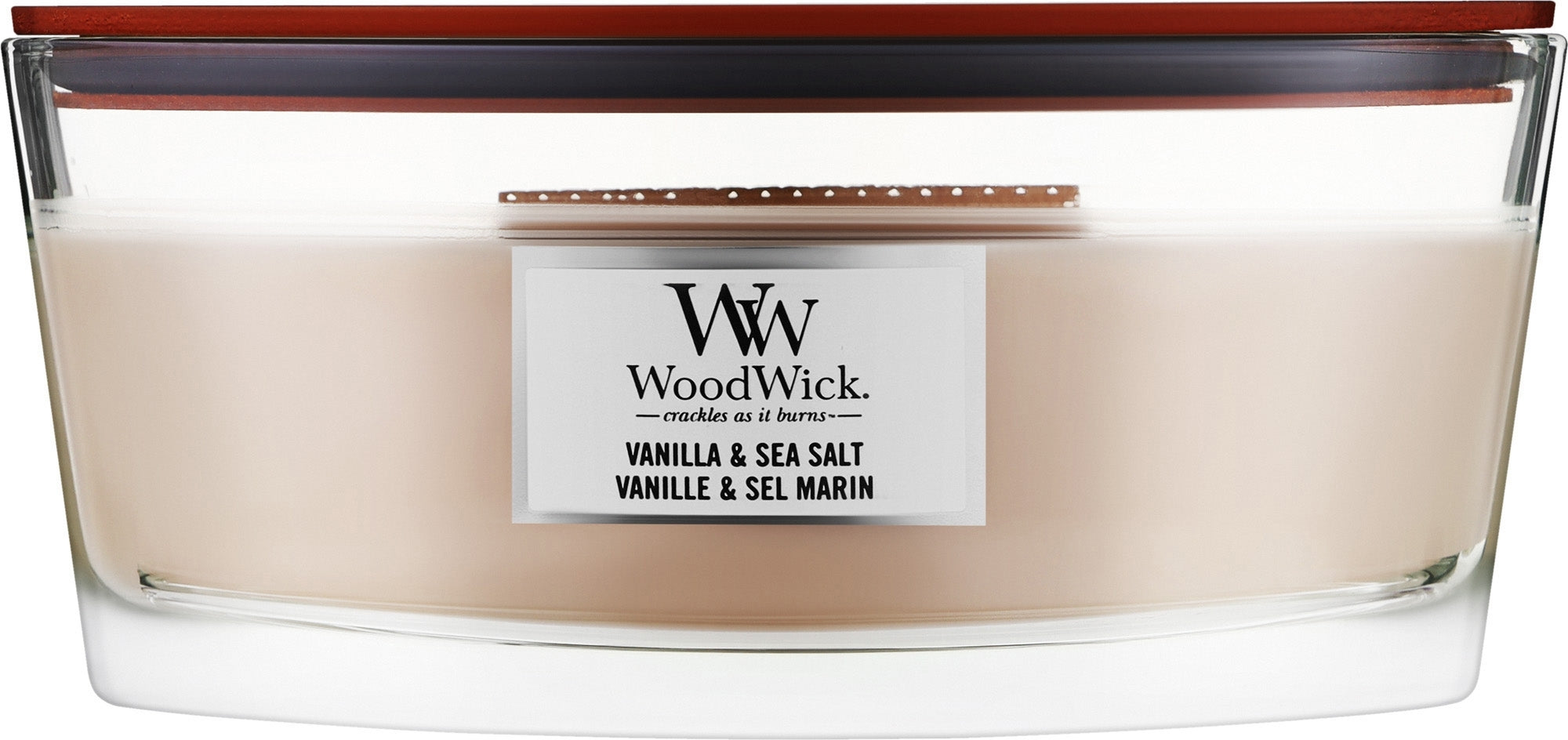 Candela profumata Woodwick Sea Salt & Vanilla Ellipse Scented Candle 453.6 g