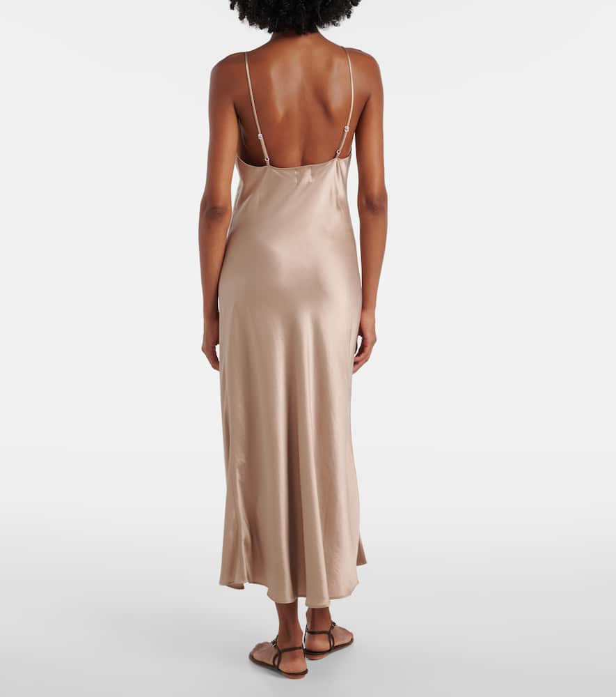 Barb satin slip dress