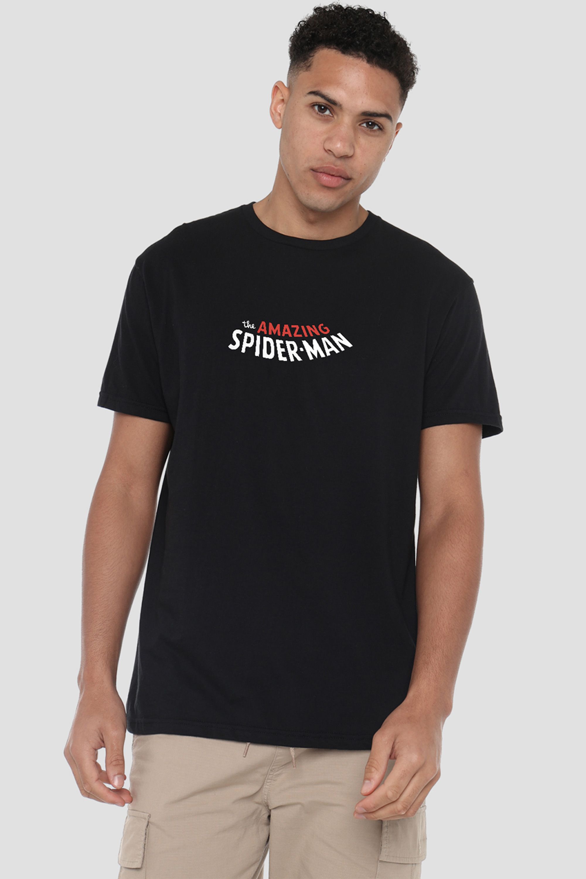 Marvel Spiderman City Web T Shirt, Black
