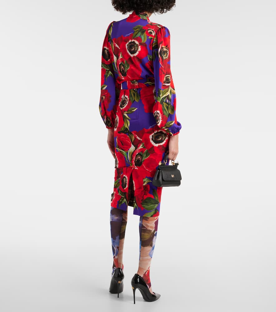 Printed tulle tights