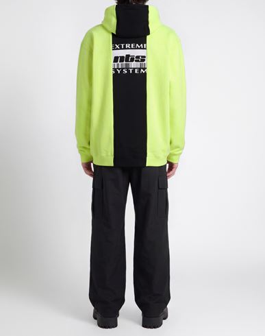 Man Sweatshirt Lime green Size XS Cotton, Polyester