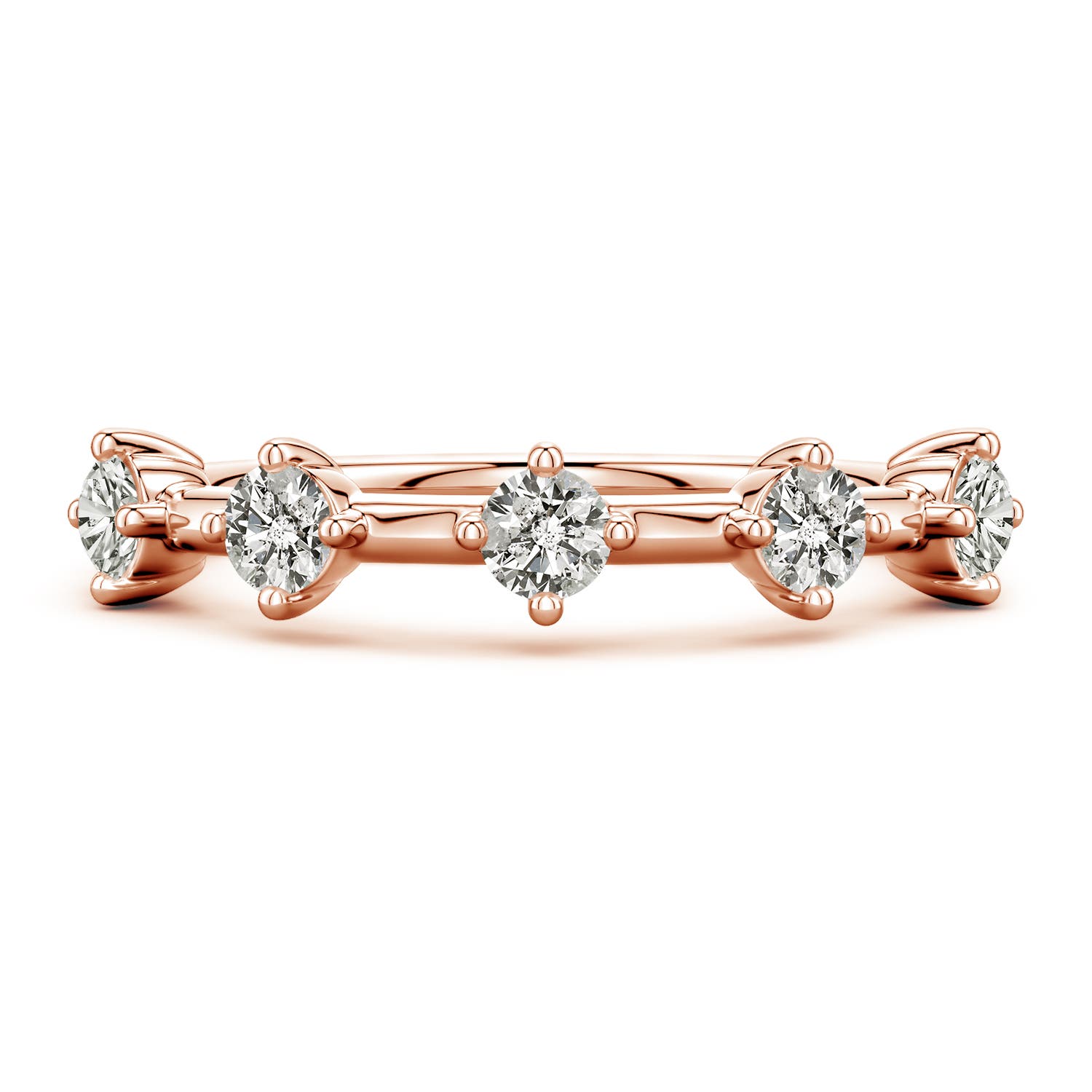 Angara 0.53 CTW Round Diamond Five-Stone Station Ring in 18K Rose Gold