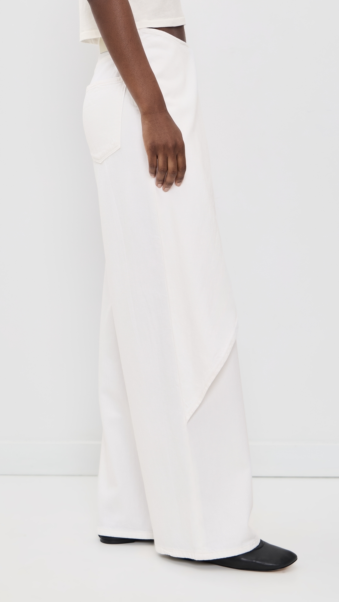 Zoie Wrap Relaxed Pants White Aura