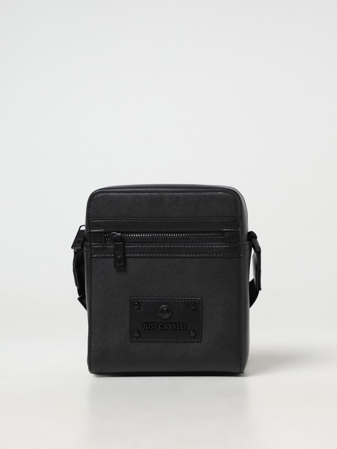 Logo-plaque messenger bag - Black