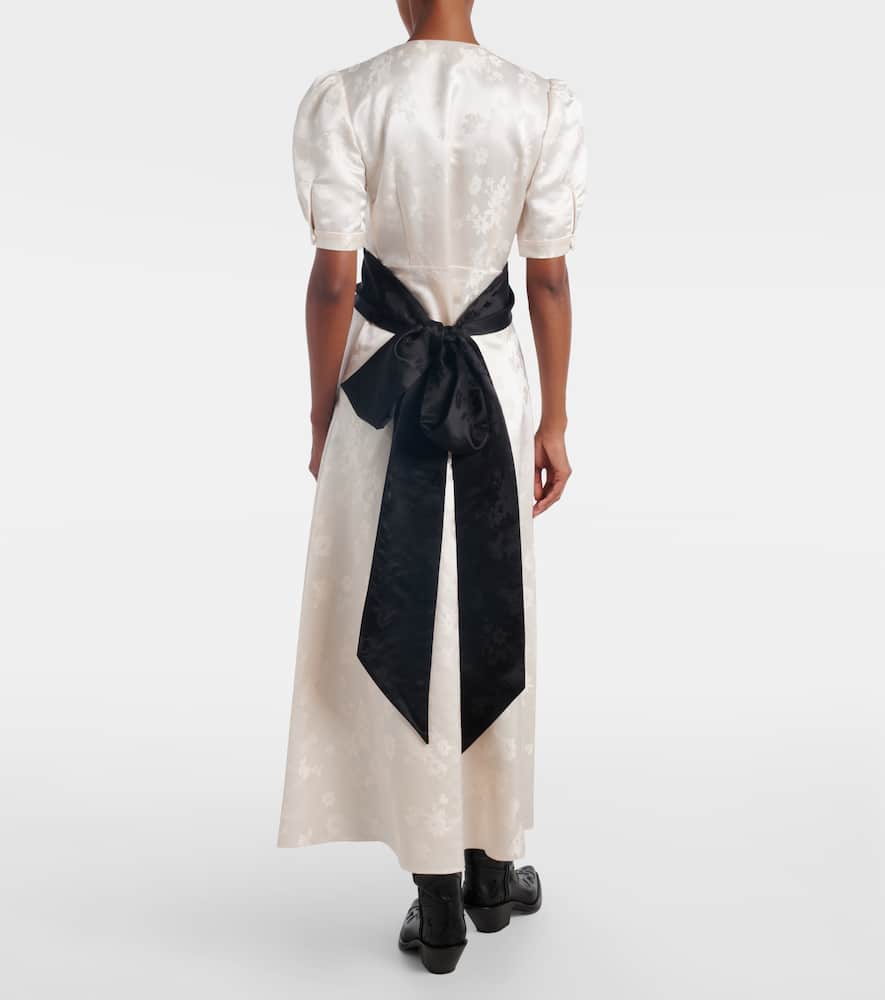 Larkin floral silk midi dress