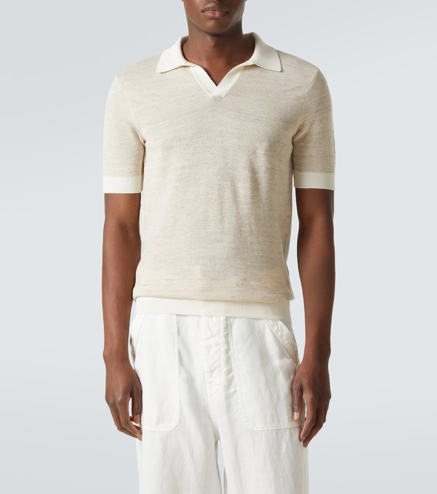 Cotton-blend polo shirt