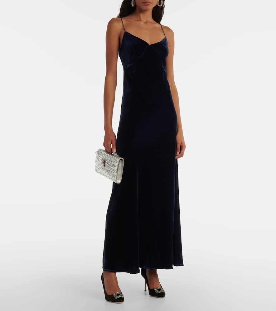 Alberta velvet slip dress