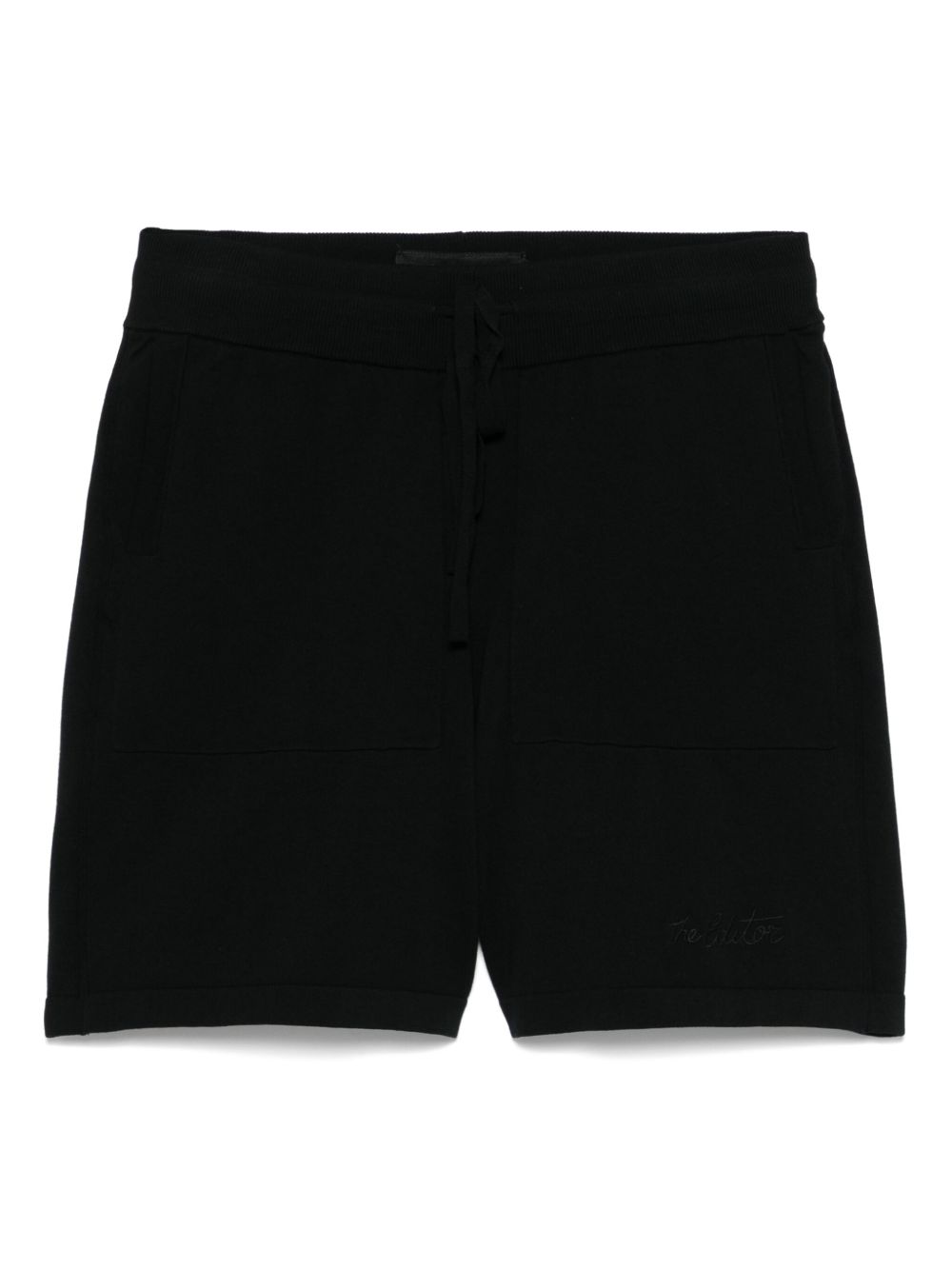 The Editor logo-embroidered shorts - Black