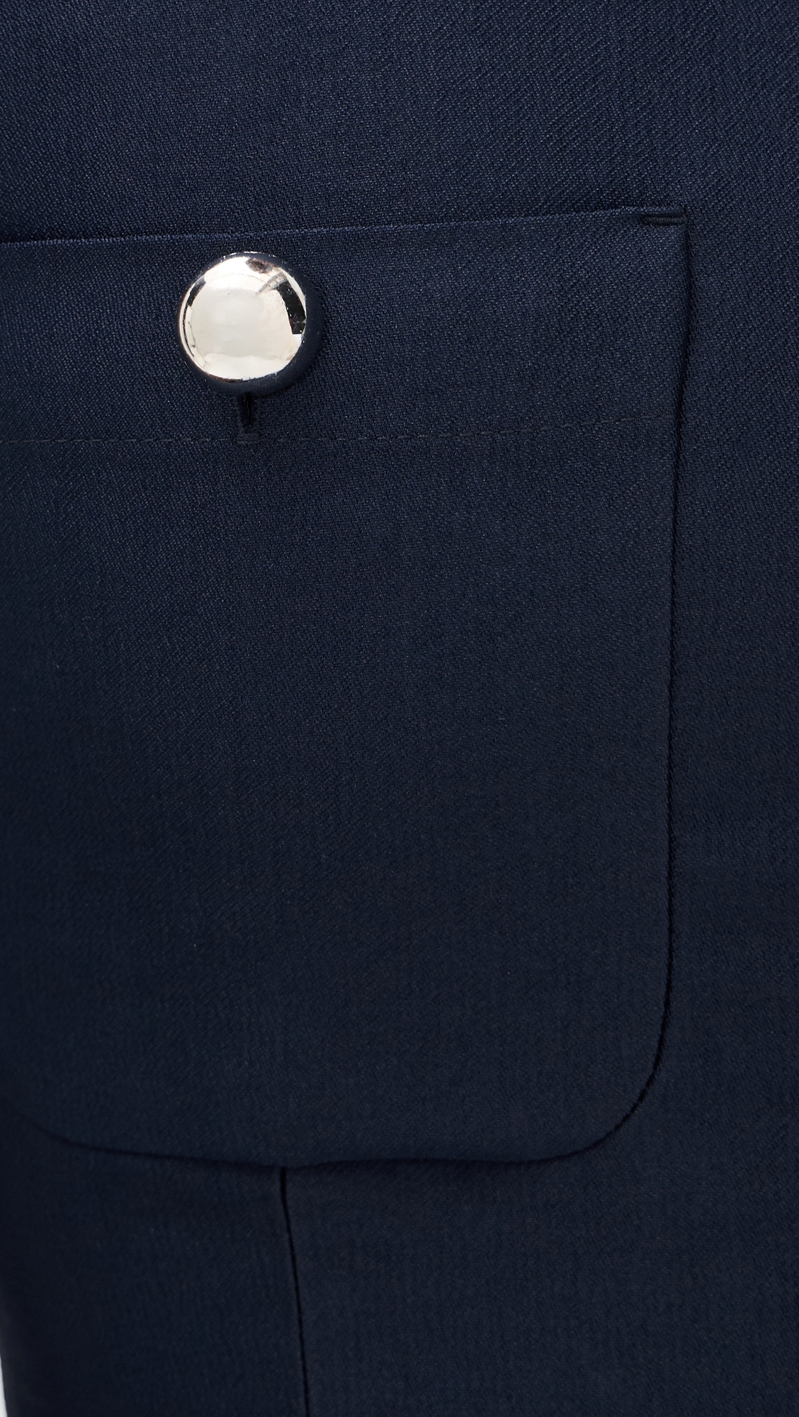 Alma Satin Pocket Top NAVY