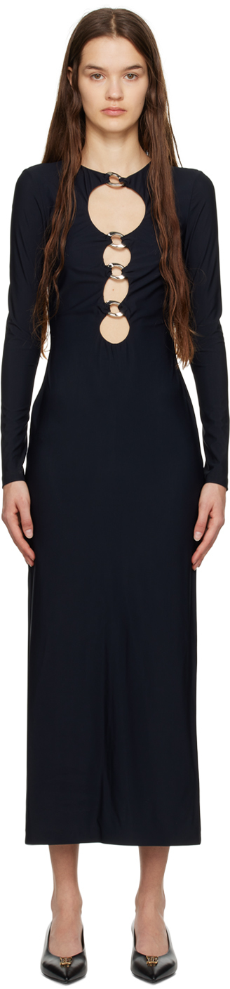 Black cut-out maxi dress