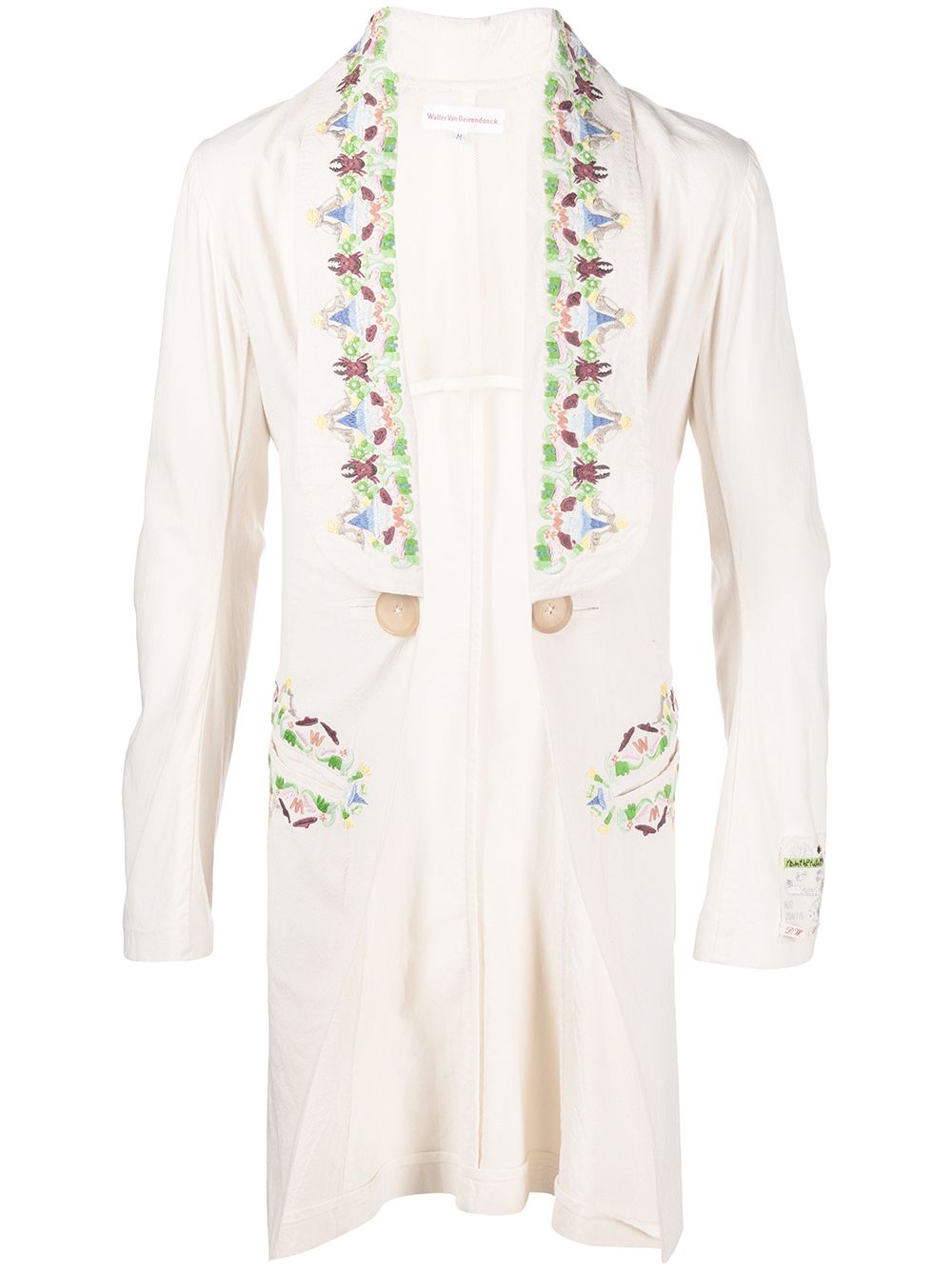 Revolution embroidered coat - Neutrals