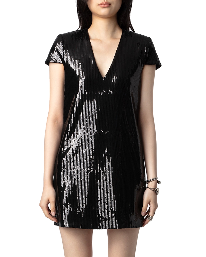 Rashu sequin mini dress - Black