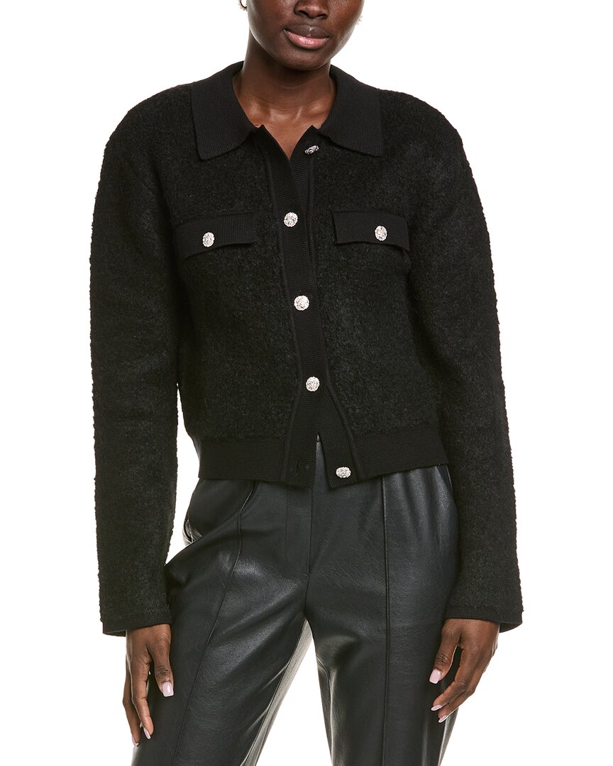 Collared Button-Up Wool-Blend Jacket