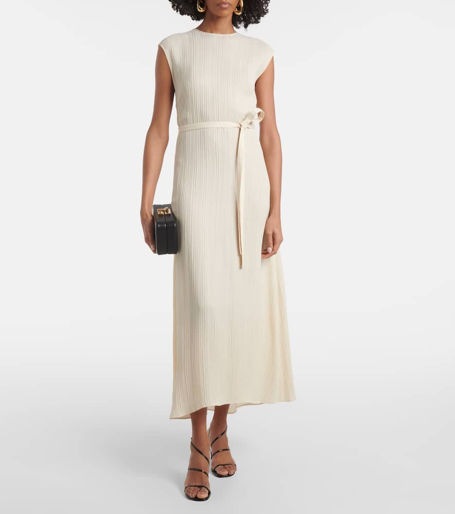 Garnier pleated jacquard midi dress