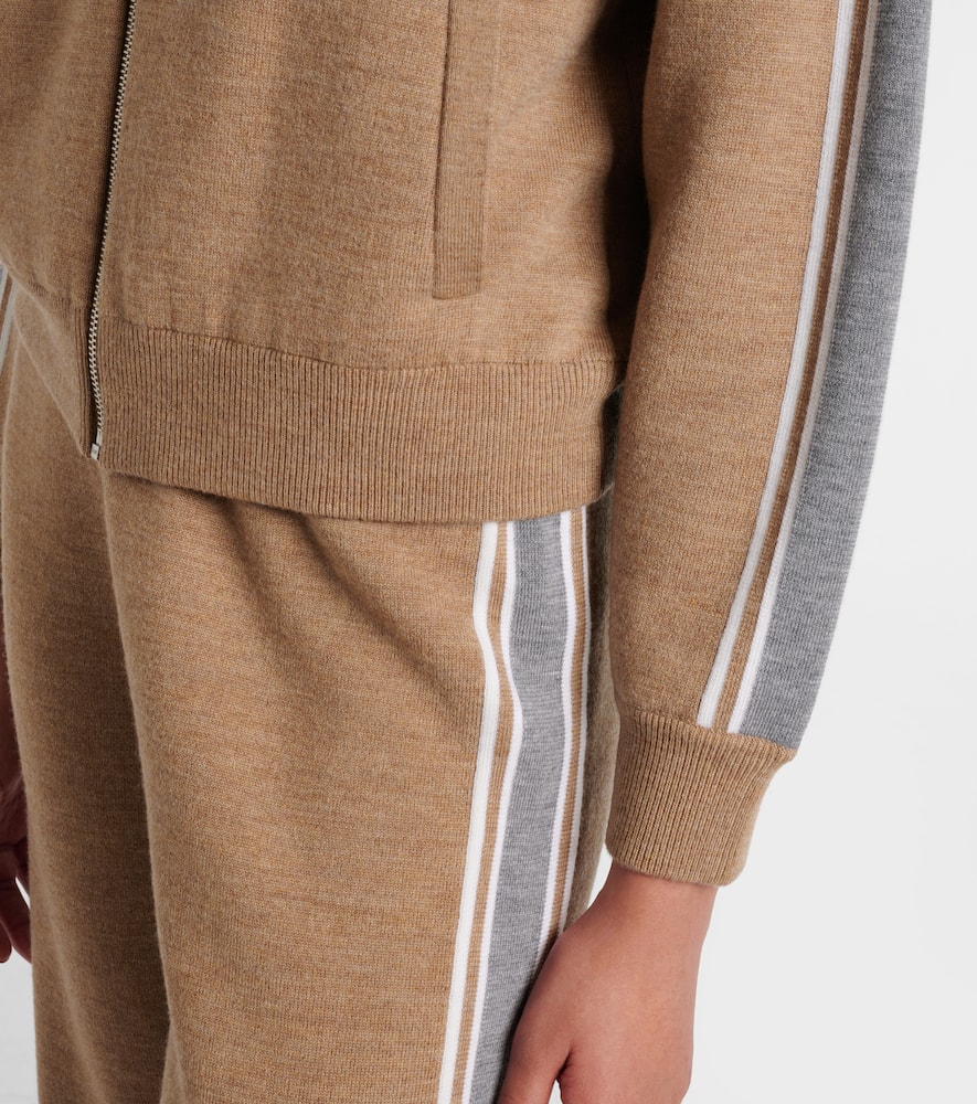Benada striped wool-blend jacket