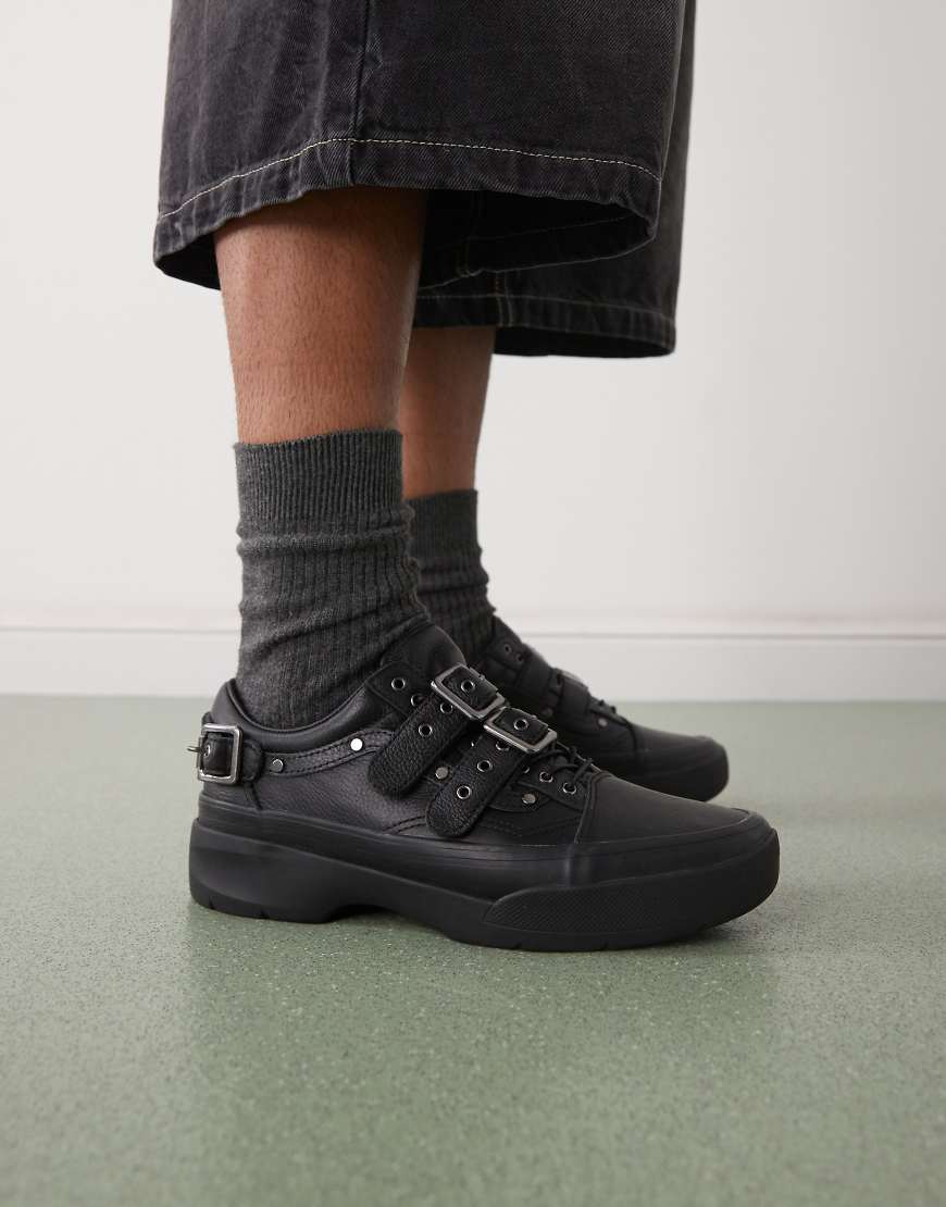 Premium Old Skool Buckle shoes in black