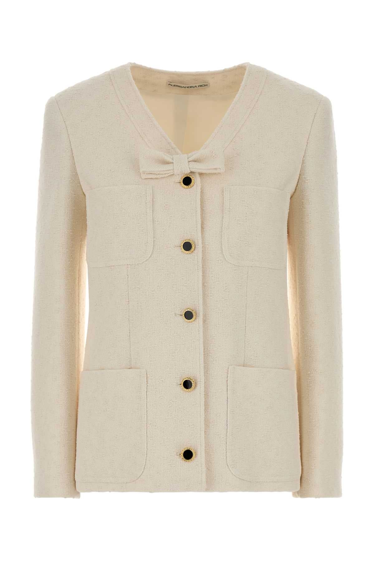 Boucle Blazer — Ivory