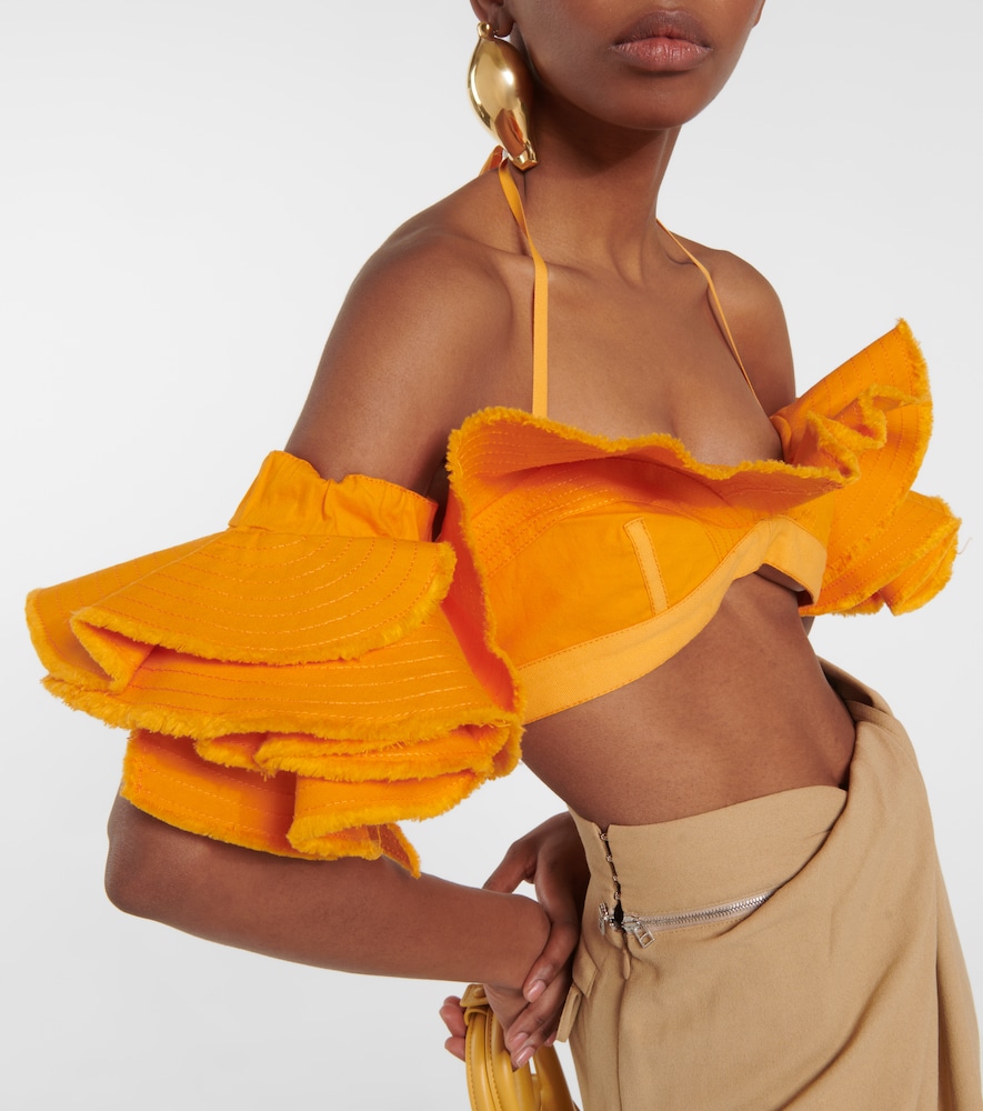 La Brassière Artichaut cotton crop top
