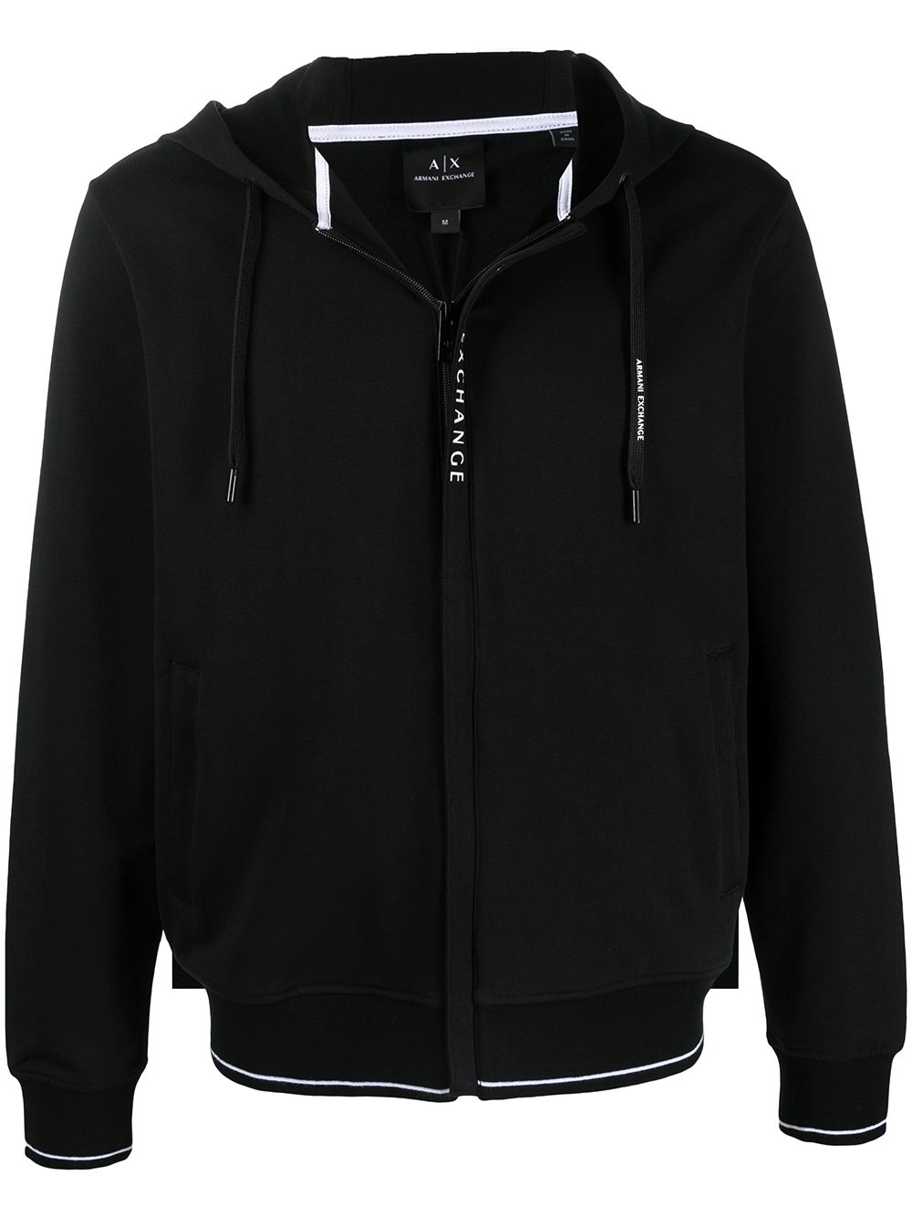Drawstring zipped hoodie - Blue