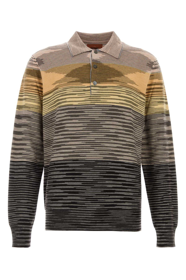 Embroidered Wool Polo Shirt