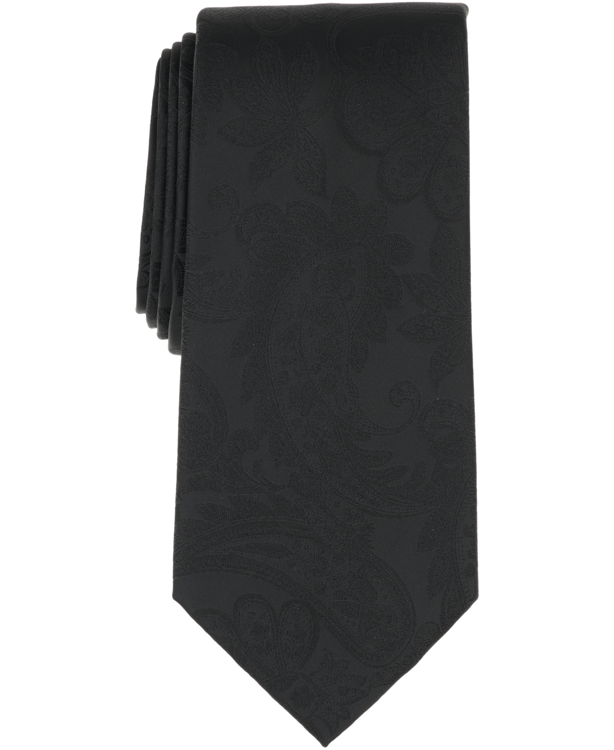 Men's Quigley Paisley Pattern Tie - Black