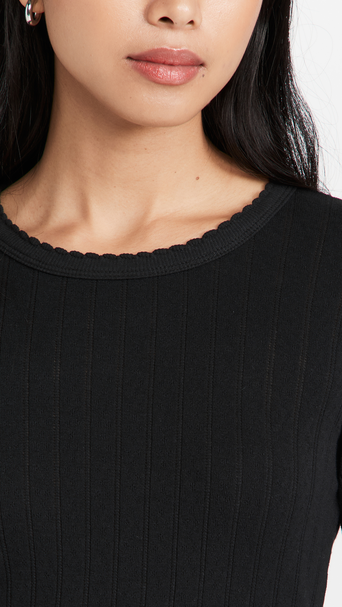 Pointelle Slim Fit Long Sleeves
