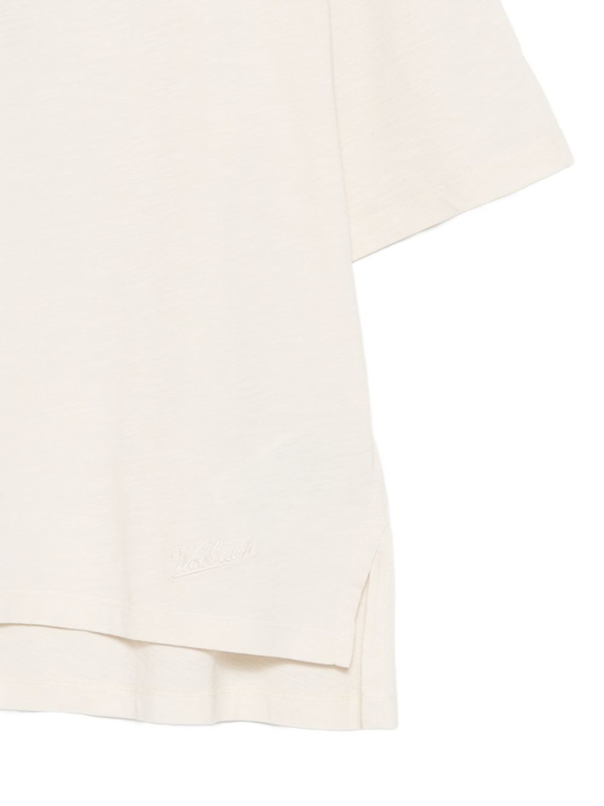 Beige Solid Crew Neck T-Shirt