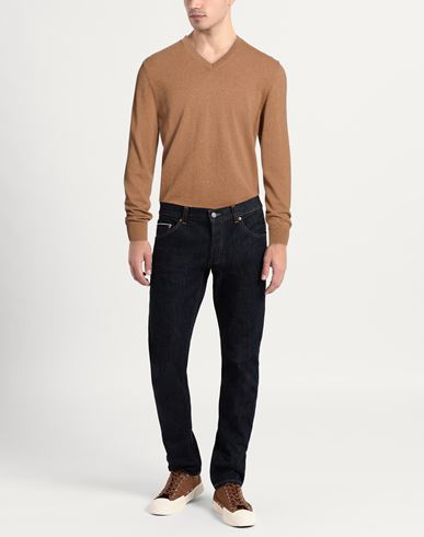 Man Sweater Camel Size 44 Polyamide, Wool, Viscose, Cashmere
