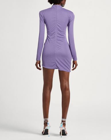 Woman Mini dress Lilac Size 0 Polyester, Glass