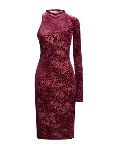 Woman Midi dress Burgundy Size 0 Polyester, Polyamide, Elastane