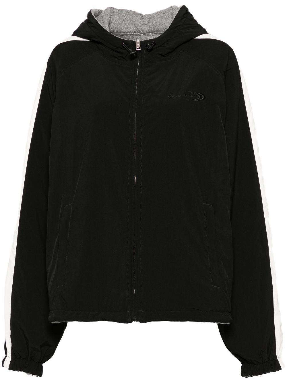 Reversible Raglan zip hoodie - Black