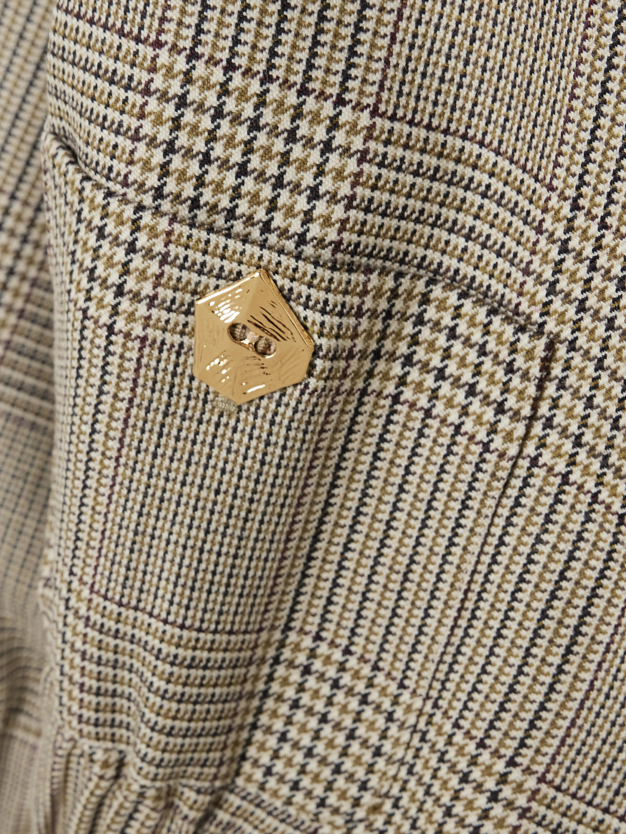 Kelly Houndstooth Wool Bomber Jacket - Neutrals