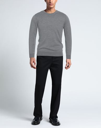 Man Sweater Light grey Size 36 Merino Wool