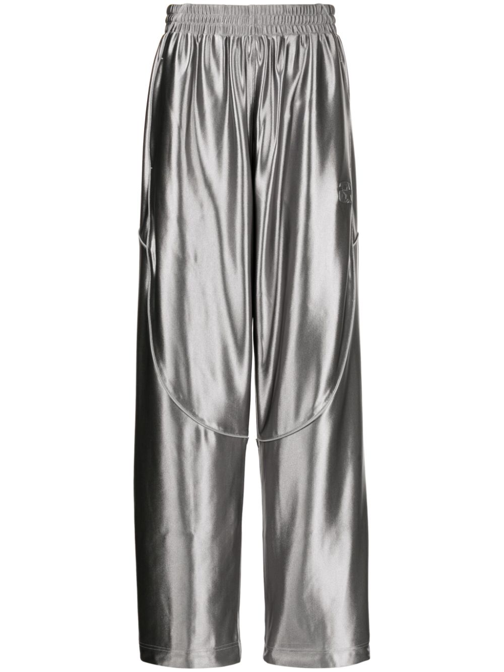 Logo-embossed track trousers - Silver