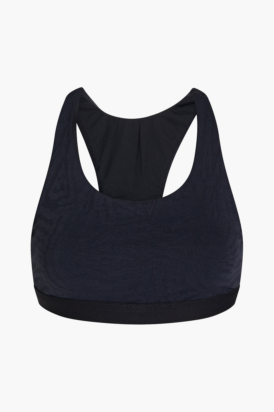 Cutout stretch-jacquard sports bra