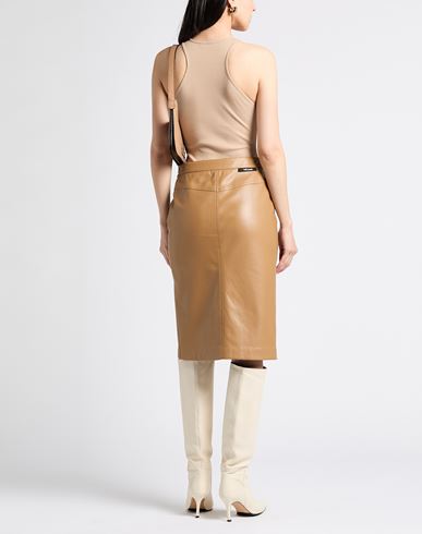 Andreādamo Woman Bodysuit Camel Size M Cotton, Elastane