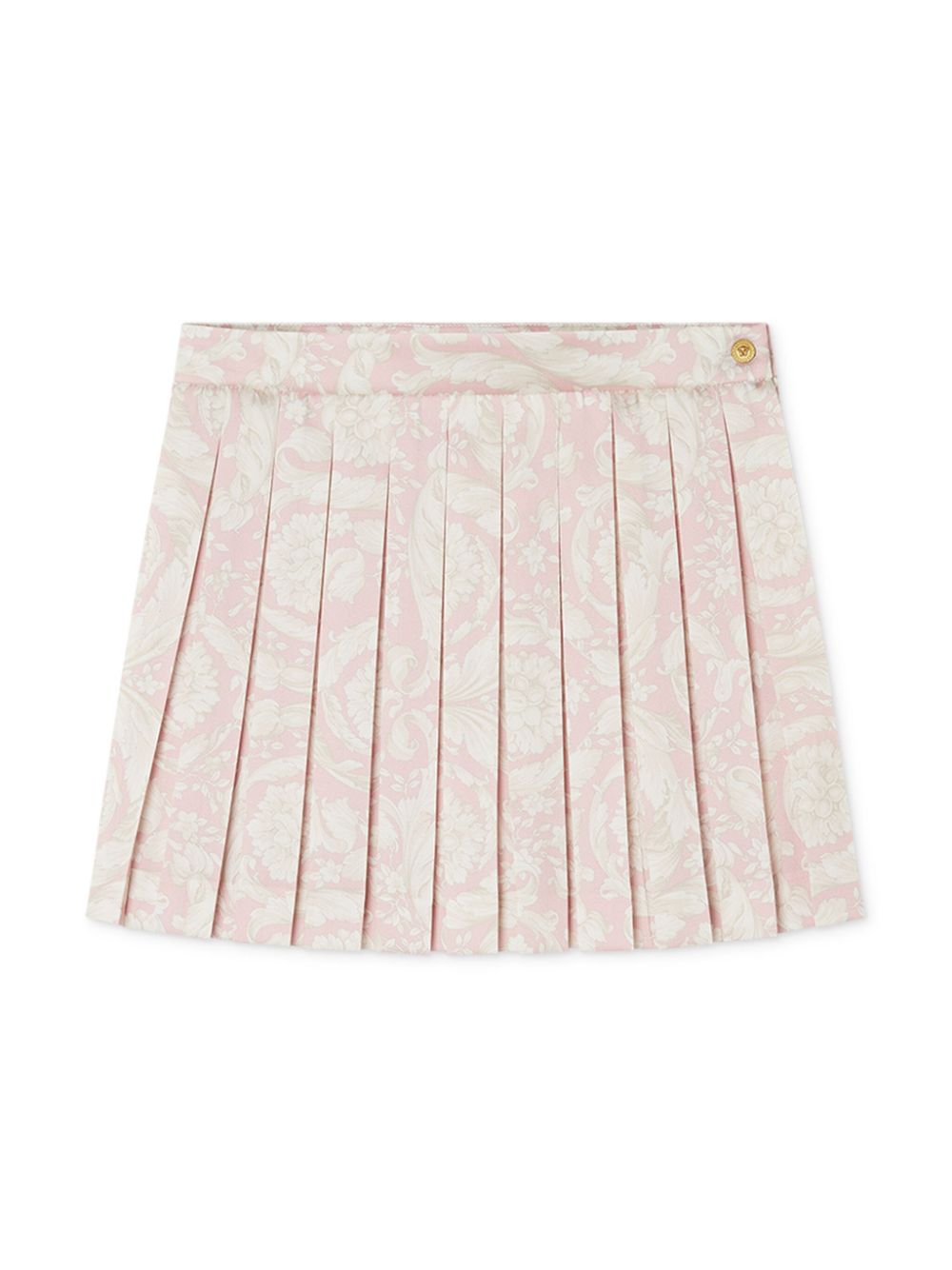 Barocco-print pleated skirt - Pink