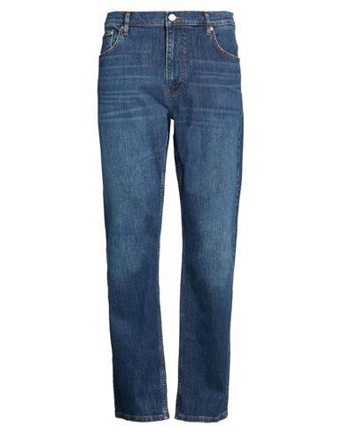 Man Jeans Blue Size 30 Cotton, Polyester, Elastane