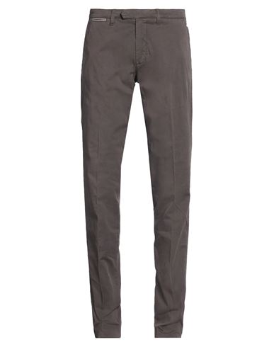 Man Pants Dark brown Size 30 Cotton, Elastane