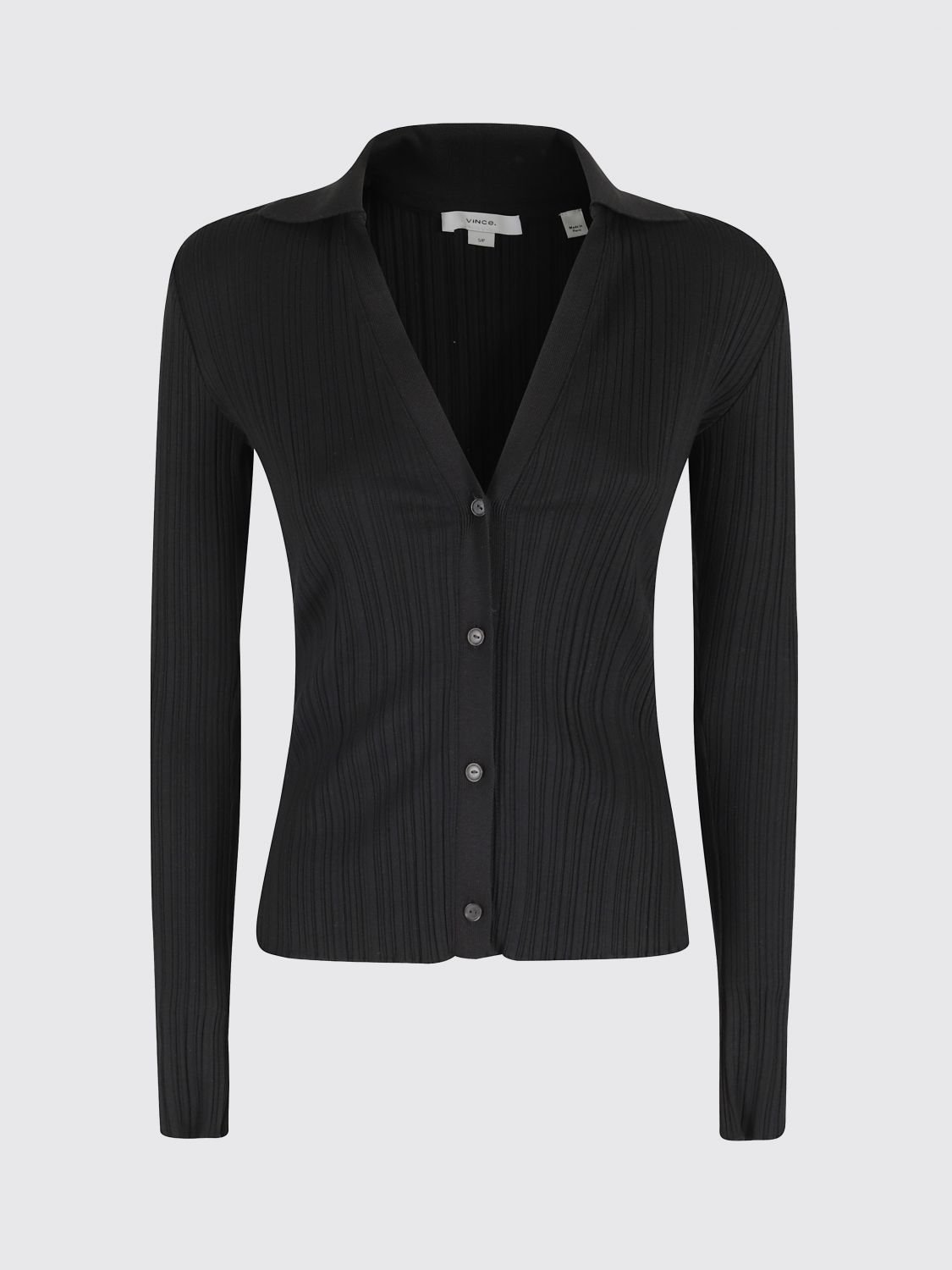 Rib Knit Polo Cardigan Sweater