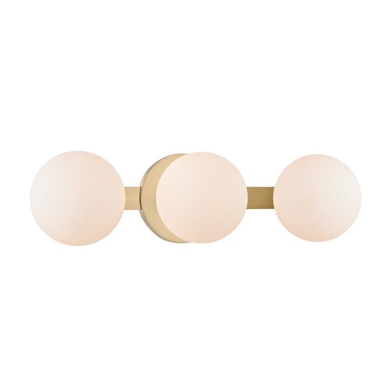 Baird 3-Light 17" Bathroom Vanity Light in Aged Bra