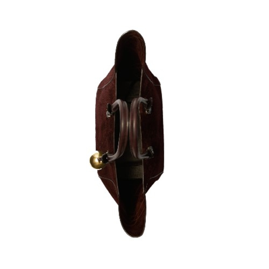 Ladies Suede Medium Shield Top Handles Tote