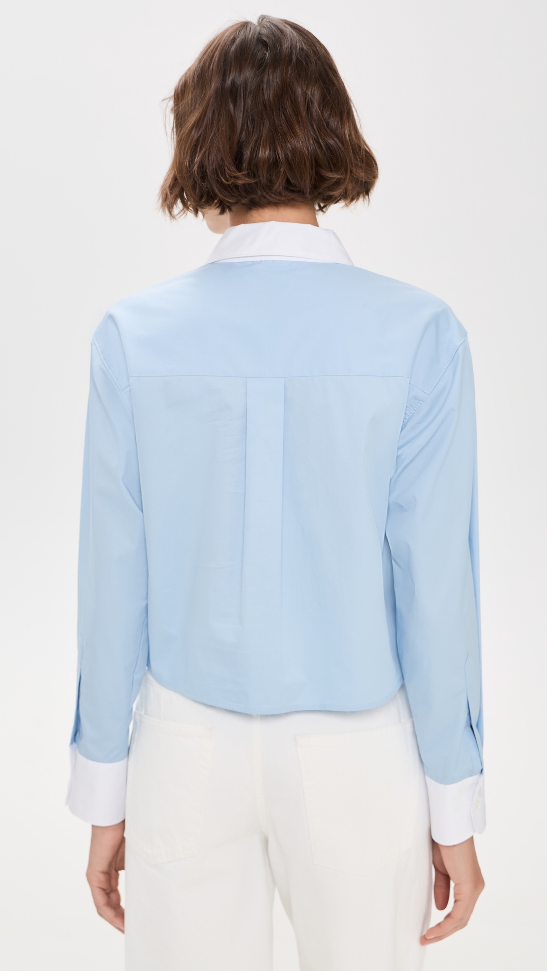 The Cropped Everything Shirt in French Blue French Blue