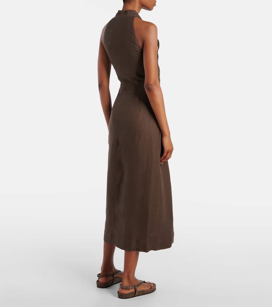 Twill wrap dress