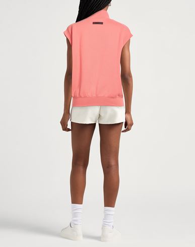Woman Sweatshirt Salmon pink Size L Cotton, Polyester