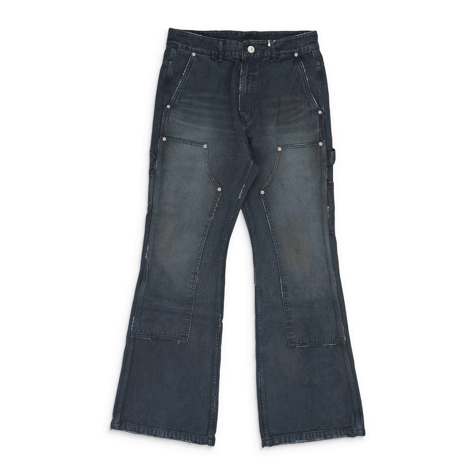 Black Carpenter Flared Denim