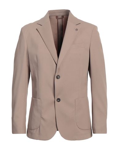 Man Blazer Light brown Size 42 Polyester, Viscose, Elastane