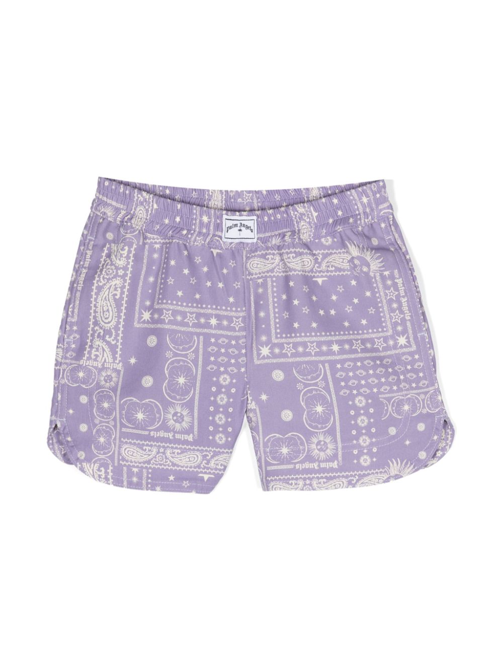 Graphic-print shorts - Purple