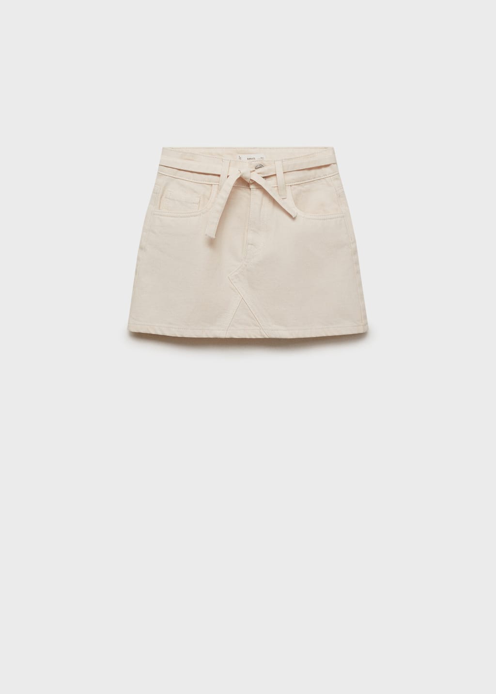 Denim skirt with bow ecru - Kids - 