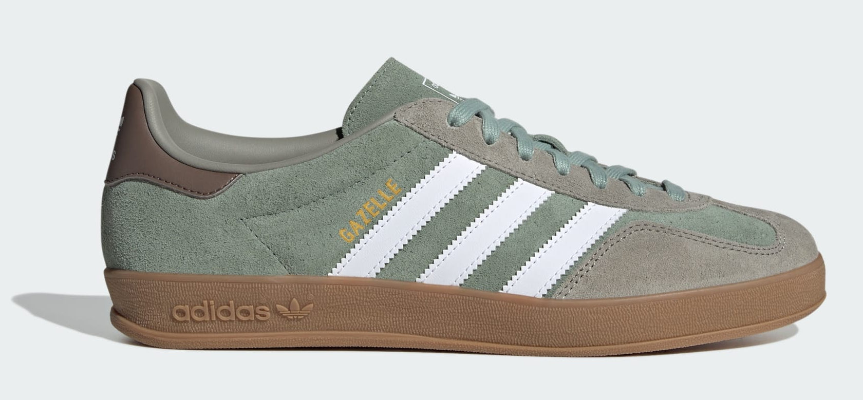 Men's Gazelle Indoor 'Silver Pebble Silver Green' Sneakers